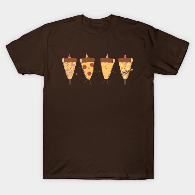 Pizza Party T-Shirt by HandsOffMyDinosaur